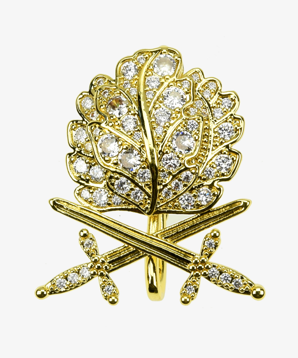 Oak Leaves with Swords and Diamonds in Gold